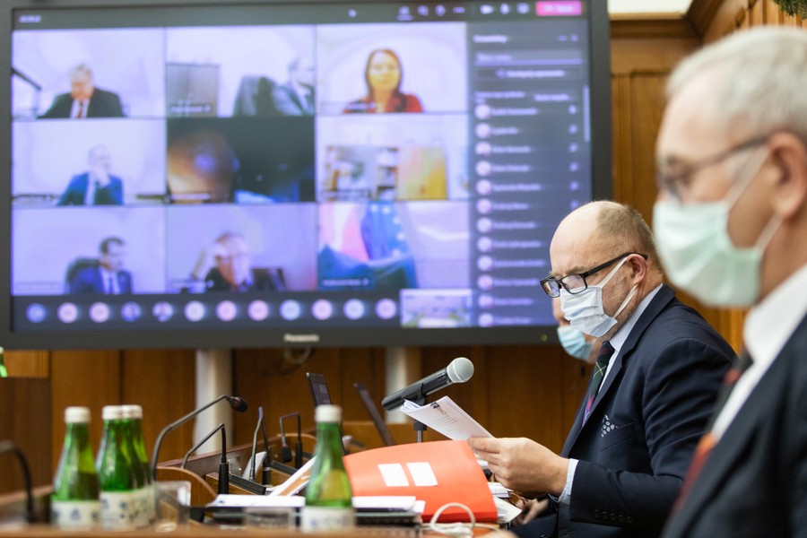 Sesja sejmiku województwa z 21 grudnia 2020 roku, fot. Mikołaj Kuras dla UMWKP