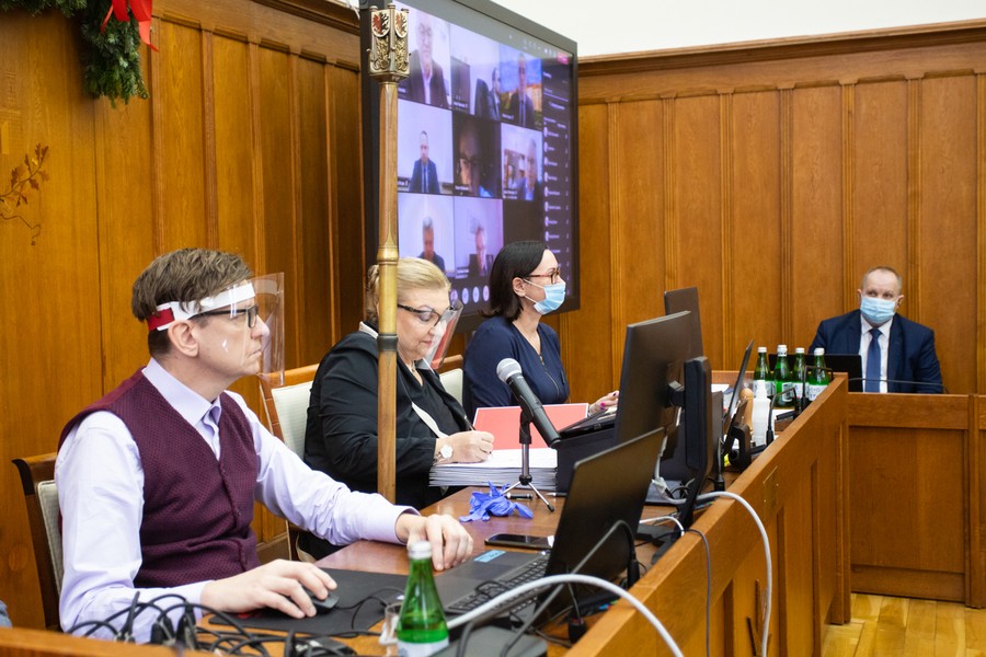 Sesja sejmiku województwa z 21 grudnia 2020 roku, fot. Mikołaj Kuras dla UMWKP