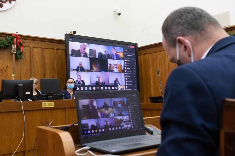 Sesja sejmiku województwa z 21 grudnia 2020 roku, fot. Mikołaj Kuras dla UMWKP