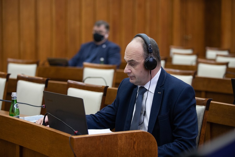 Sesja sejmiku województwa z 21 grudnia 2020 roku, fot. Mikołaj Kuras dla UMWKP