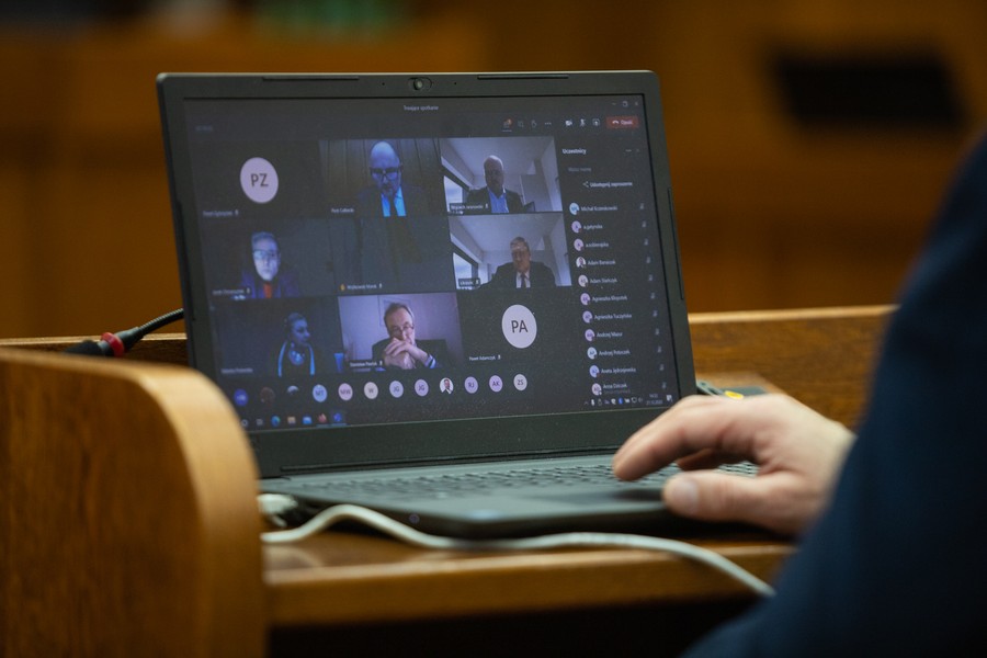 Sesja sejmiku województwa z 21 grudnia 2020 roku, fot. Mikołaj Kuras dla UMWKP