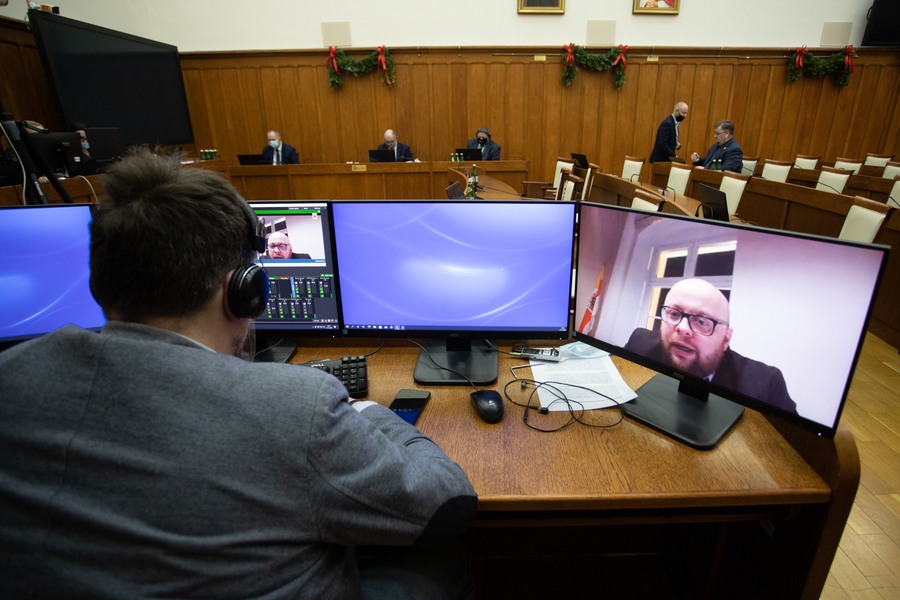Sesja sejmiku województwa z 21 grudnia 2020 roku, fot. Mikołaj Kuras dla UMWKP