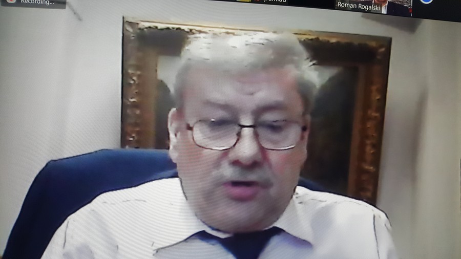 Pan Andrzej Arndt - Wiceprzewodniczący K-P WRDS - zdalne posiedzenie Prezydium