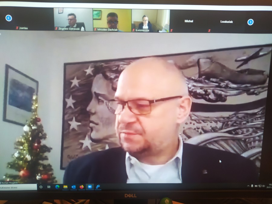 Pan Roman Rogalski - Wiceprzewodniczący K-P WRDS - zdalne posiedzenie Prezydium