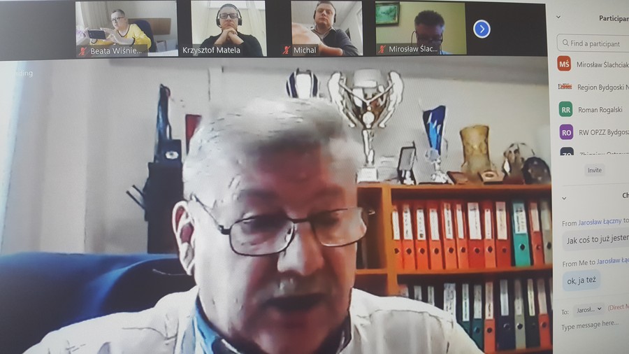 Andrzej Arndt - Wiceprzewodniczący K-P WRDS - zdalne posiedzenie Prezydium, fot. Beata Wiśniewska