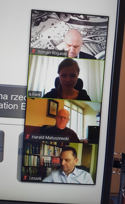 Od góry p. R. Rogalski, p. A. Lisek-Charkiewicz, p. H. Matuszewski, p. L. Walczak podczas Prezydium K-P WRDS, fot. Beata Wiśniewska