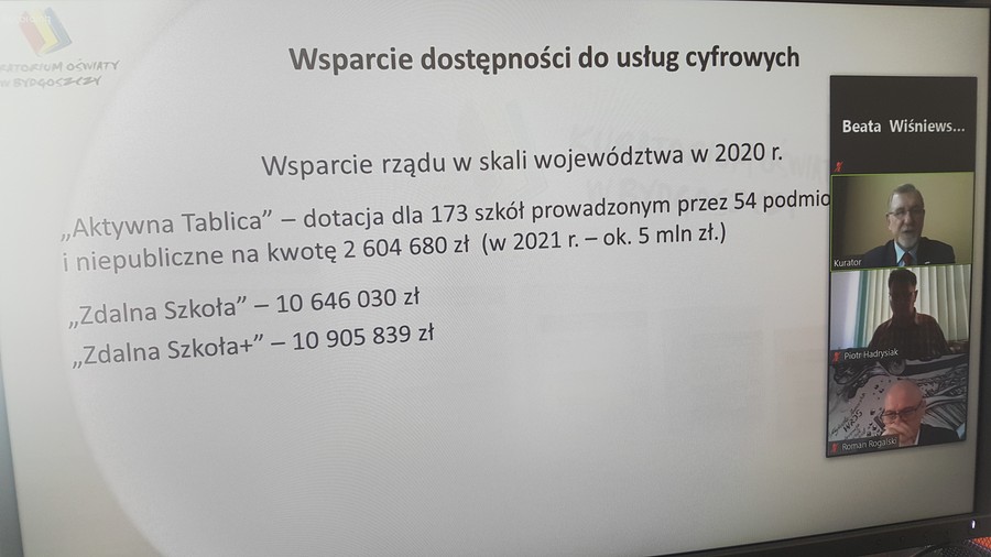 Od góry p. M. Gralik, p. P. Hadrysiak, p. R. Rogalski