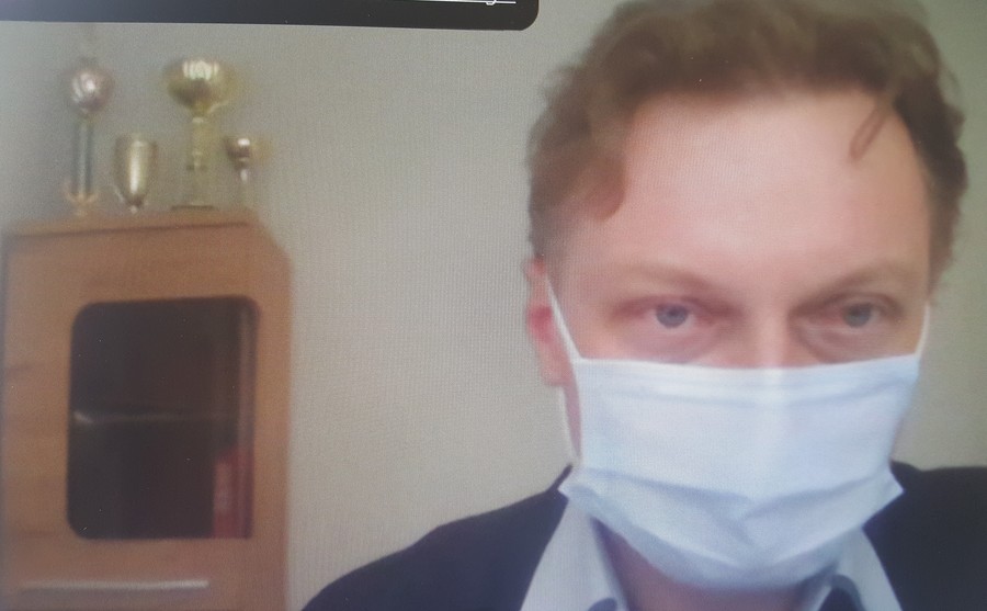 Pan Jacek Ciesielski, Dyrektor DPS im. dr. L. Szumana w Toruniu podczas posiedzenia Zespołu, fot. Jarosław Łączny