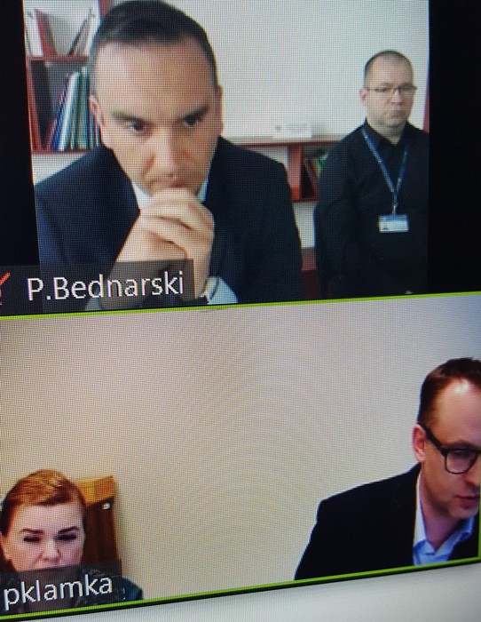 Od góry p. P. Bednarski, p. T. Kamiński, p. B. Kempa, p. P. Klamka podczas posiedzenia Zespołów, fot. Beata Wiśniewska