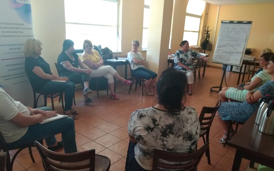 Warsztaty zapobiegające wypaleniu zawodowemu, Inowrocław, 28.06.2021 r., fot. Biuro Wsparcia i Przeciwdziałania Przemocy
