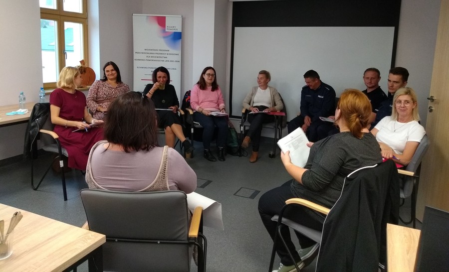 Warsztaty zapobiegające wypaleniu zawodowemu, Solec Kujawski, 15.09.2021 r., fot. Biuro Wsparcia i Przeciwdziałania Przemocy