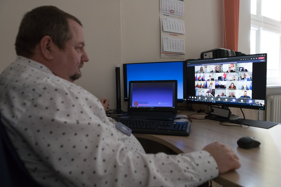Posiedzenie KWRiST online, 27 stycznia 2021, fot. Mikołaj Kuras dla UMWKP