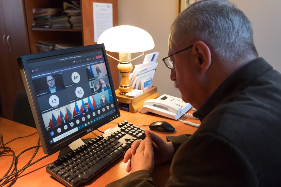 Posiedzenie KWRiST online, 27 stycznia 2021, fot. Mikołaj Kuras dla UMWKP