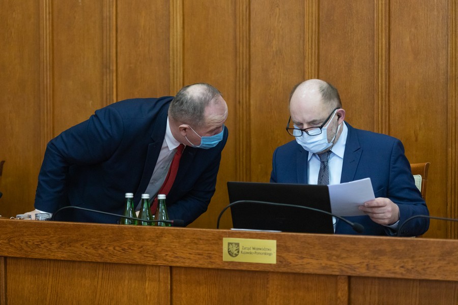 Sesja sejmiku województwa kujawsko-pomorskiego, 8 lutego 2021, fot. Mikołaj Kuras dla UMWKP