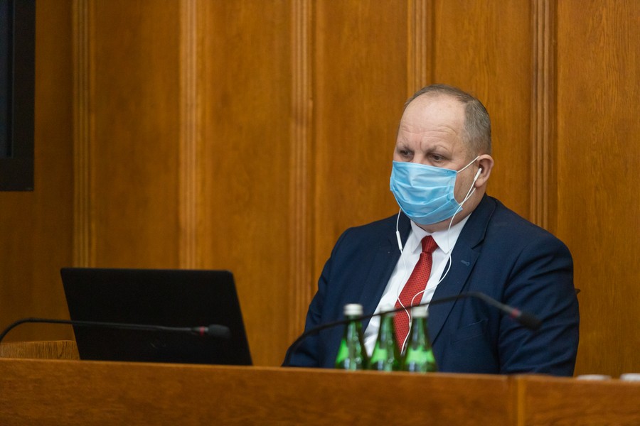 Sesja sejmiku województwa kujawsko-pomorskiego, 8 lutego 2021, fot. Mikołaj Kuras dla UMWKP