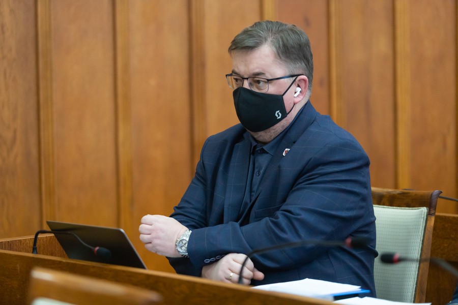 Sesja sejmiku województwa kujawsko-pomorskiego, 8 lutego 2021, fot. Mikołaj Kuras dla UMWKP