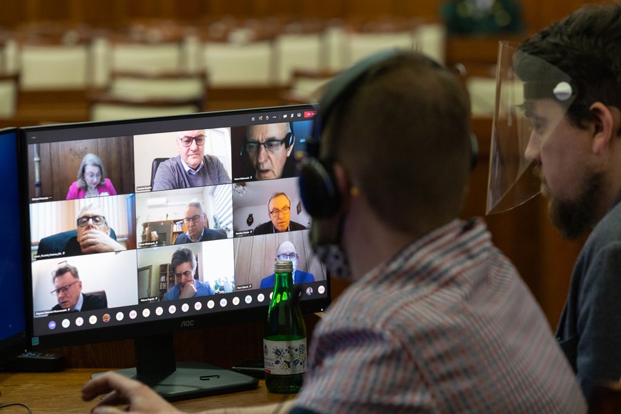 Sesja sejmiku województwa kujawsko-pomorskiego, 8 lutego 2021, fot. Mikołaj Kuras dla UMWKP