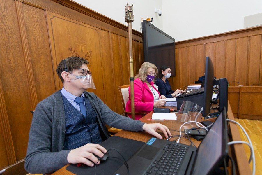 Sesja sejmiku województwa kujawsko-pomorskiego, 8 lutego 2021, fot. Mikołaj Kuras dla UMWKP
