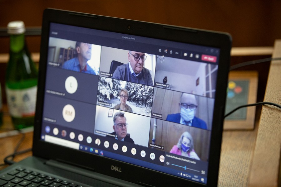 Sesja sejmiku województwa kujawsko-pomorskiego, 8 lutego 2021, fot. Mikołaj Kuras dla UMWKP