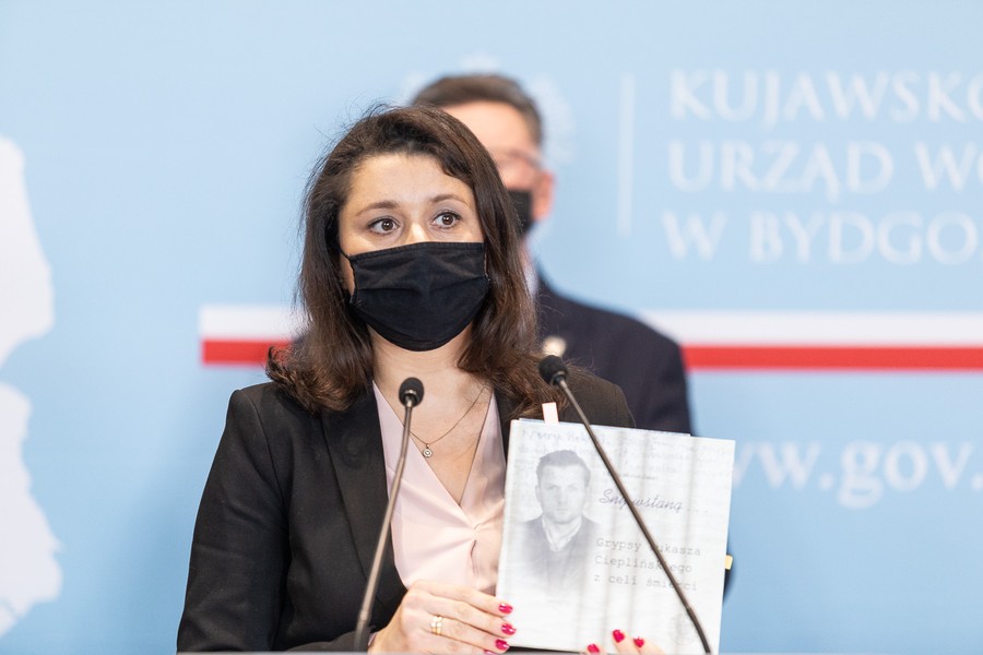 Konferencja prasowa poświęcona tegorocznym obchodom Narodowego Dnia Pamięci Żołnierzy Wyklętych, fot. Filip Kowalkowski dla UMWKP