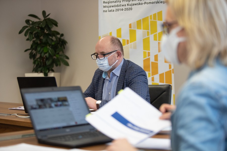 Posiedzenie Komitetu Monitorującego, 11 marca 2021 r. fot. Mikołaj Kuras dla UMWKP