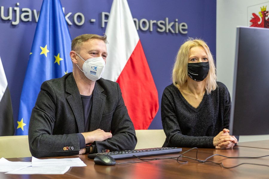 Spotkanie online z młodymi sportowcami, fot. Szymon Zdziebło/tarantoga.pl dla UMWKP