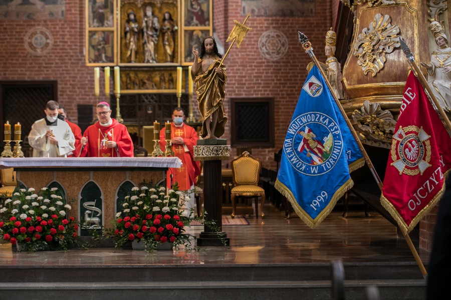 Msza w intencji strażaków w Toruniu, fot. Andrzej Goiński/UMWKP