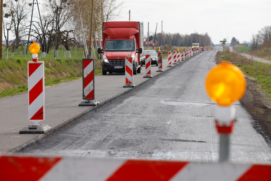 Remont DW 548 Stolno-Wąbrzeźno, fot. Mikołaj Kuras dla UMWKP