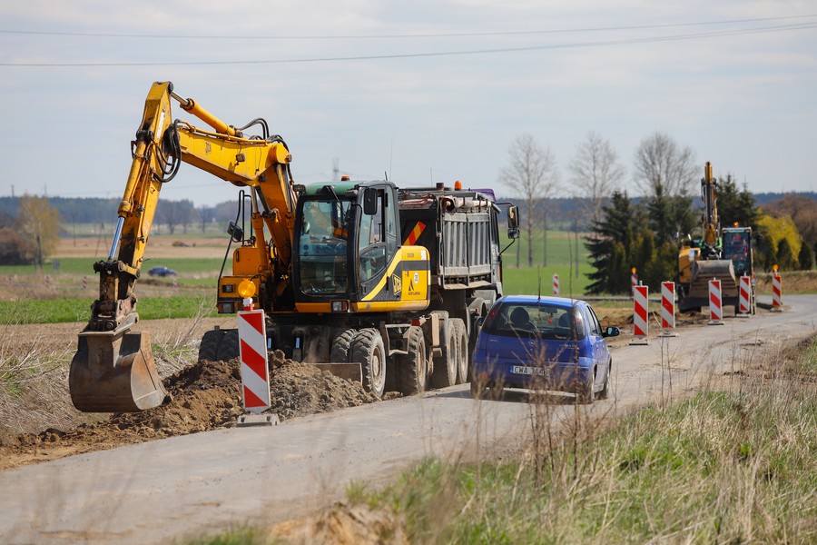 Remont DW 548 Stolno-Wąbrzeźno, fot. Mikołaj Kuras dla UMWKP