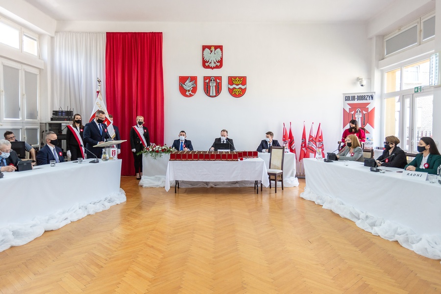 Uroczystość 70. rocznicy połączenia Golubia i Dobrzynia, fot. Szymon Zdziebło/tarantoga.pl dla UMWKP