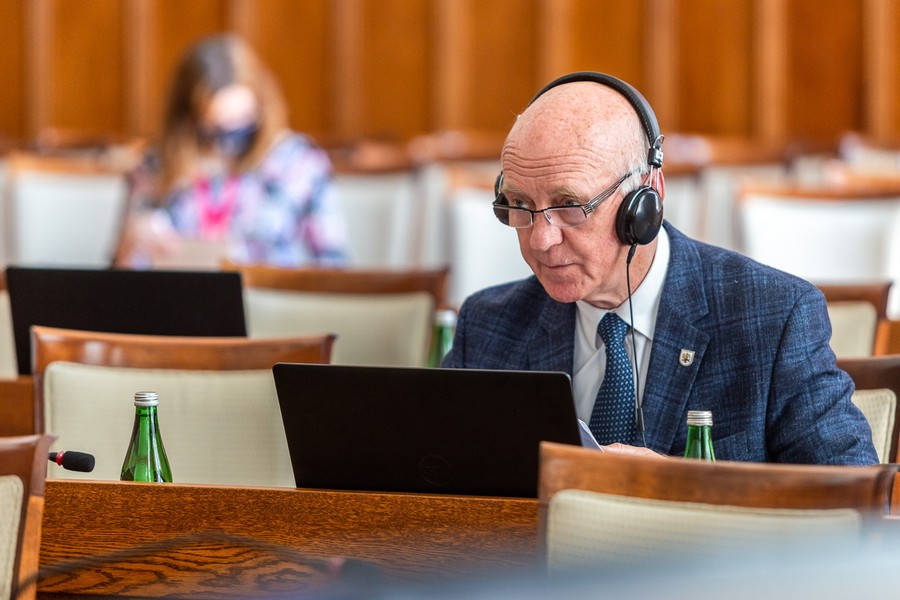 Sesja absolutoryjna sejmiku, 24 maja 2021, fot. Szymon Zdziebło/tarantoga.pl dla UMWKP