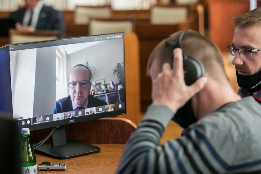 Sesja absolutoryjna sejmiku województwa, 24 maja 2021, fot. Andrzej Goiński/UMWKP