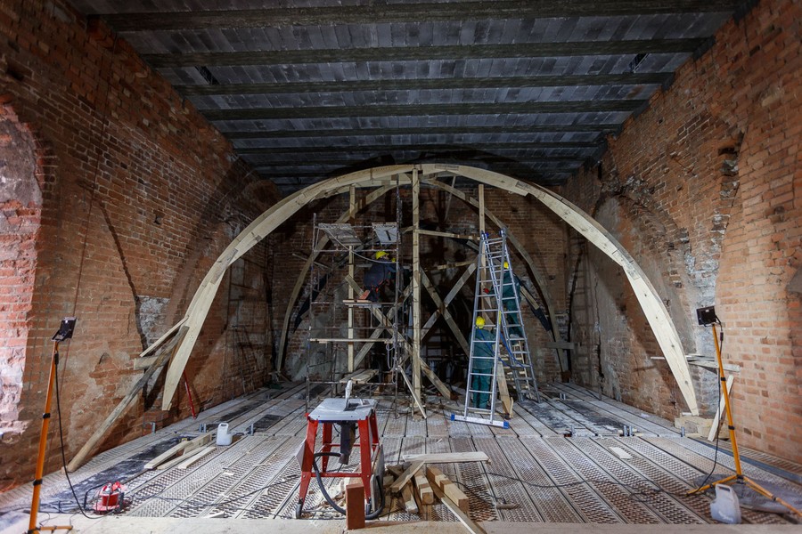 Remont zamku w Świeciu, fot. Filip Kowalkowski dla UMWKP