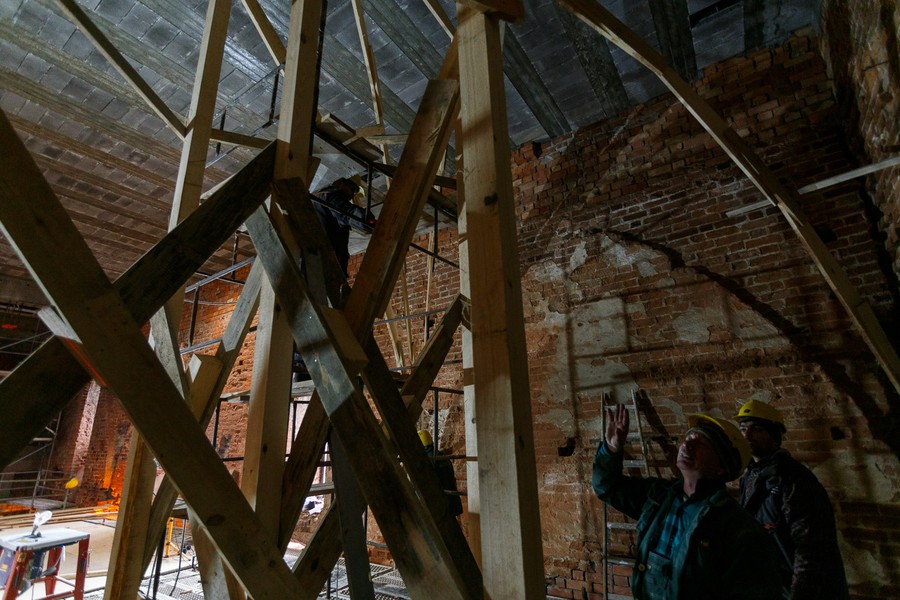 Remont zamku w Świeciu, fot. Filip Kowalkowski dla UMWKP