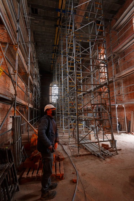 Remont zamku w Świeciu, fot. Filip Kowalkowski dla UMWKP