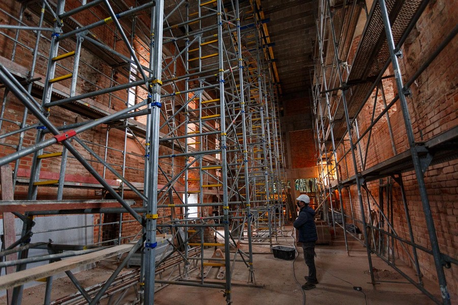 Remont zamku w Świeciu, fot. Filip Kowalkowski dla UMWKP