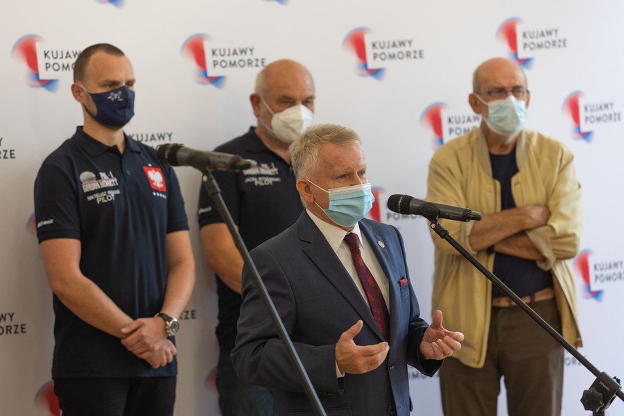 Konferencja prasowa przed zawodami o Puchar Gordona Bennetta, fot. Mikołaj Kuras dla UMWKP