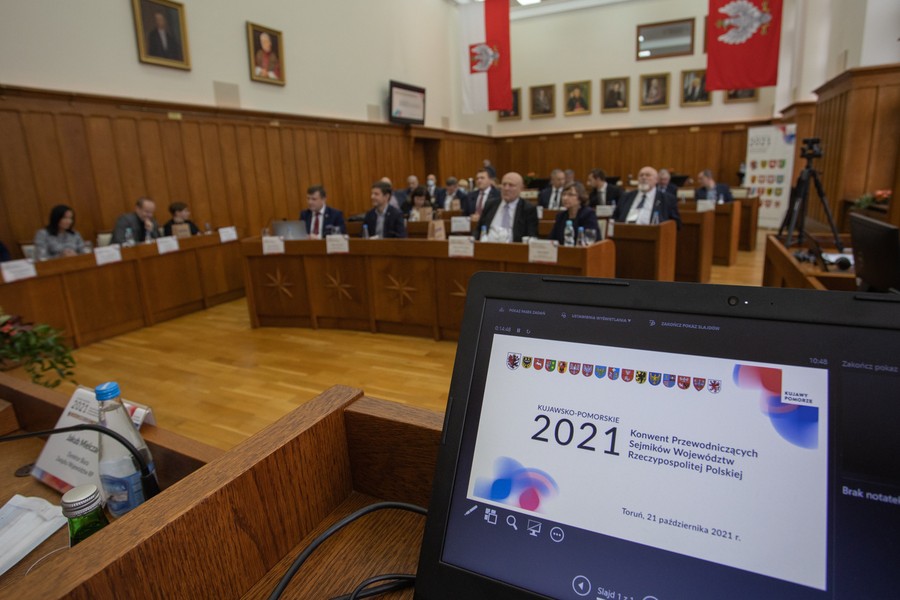 Konwent Przewodniczących Sejmików, Toruń 21 października 2021, fot. Mikołaj Kuras dla UMWKP
