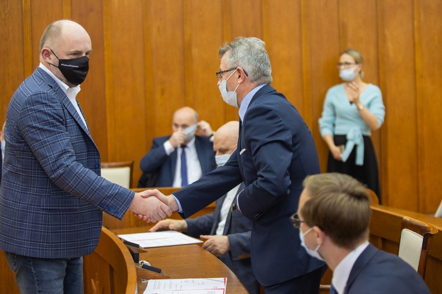 Podpisanie porozumień na obwodnice Lisewa i Brodnicy, fot. Mikołaj Kuras dla UMWKP