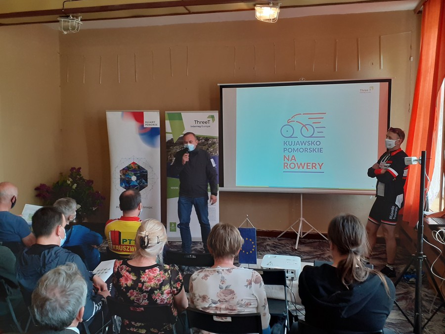 fot. M.Wiśniewski - Konferencja podsumowująca projekt ThreeT, Park Krajobrazowy Góry Łosiowe, Dyrektor M.Drogorób, Wójt Gminy Grudziądz A.Rodziewicz