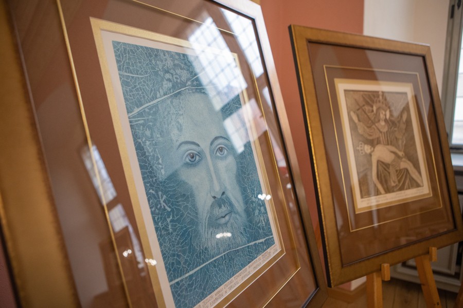 Wystawa prac Krystyny Szalewskiej-Gałdyńskiej w Pałacu Dąmbskich, fot. Mikołaj Kuras dla UMWKP