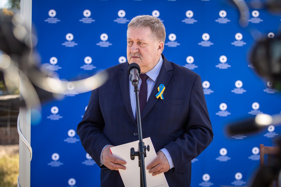 Wmurowanie kamienia węgielnego pod Centrum Nauk Technicznych UMK, fot. Szymon Zdziebło/tarantoga.pl dla UMWKP