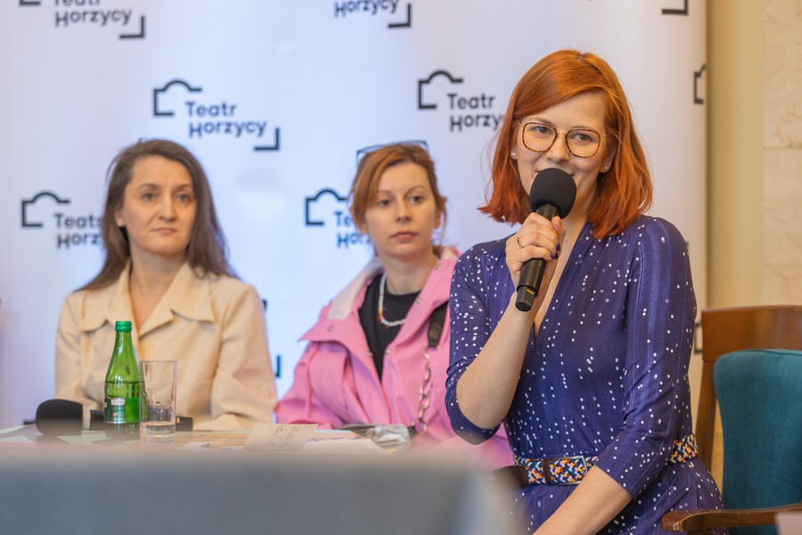 Konferencja Festiwalu Kontakt w Teatrze Horzycy w Toruniu, fot. Mikołaj Kuras dla UMWKP