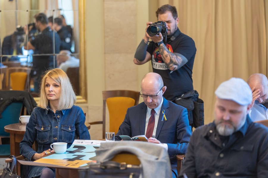 Konferencja Festiwalu Kontakt w Teatrze Horzycy w Toruniu, fot. Mikołaj Kuras dla UMWKP