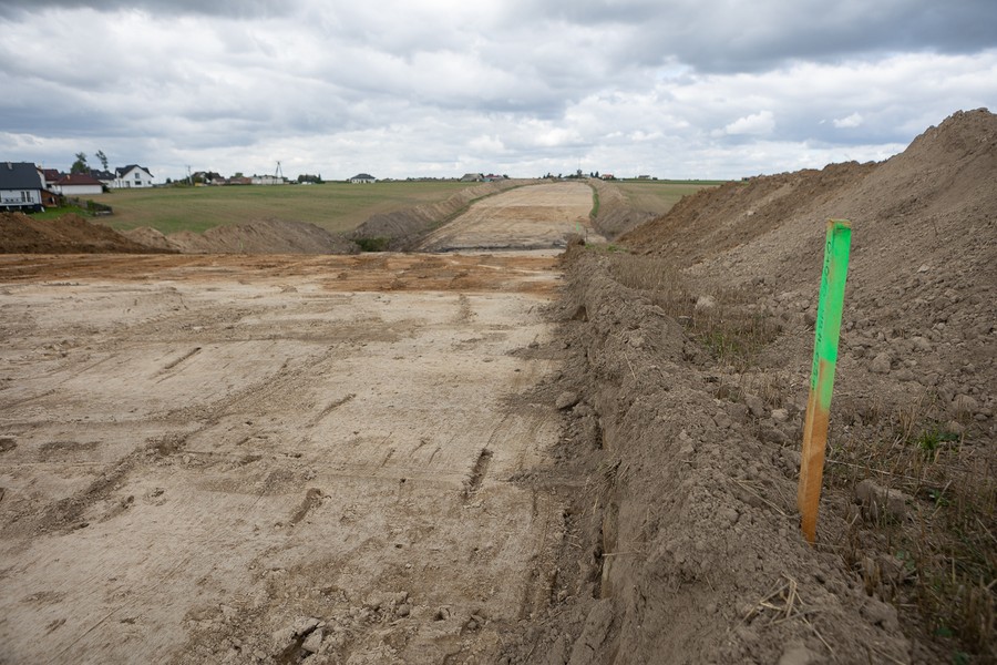 Budowa obwodnicy Lubrańca, fot. Mikołaj Kuras dla UMWKP