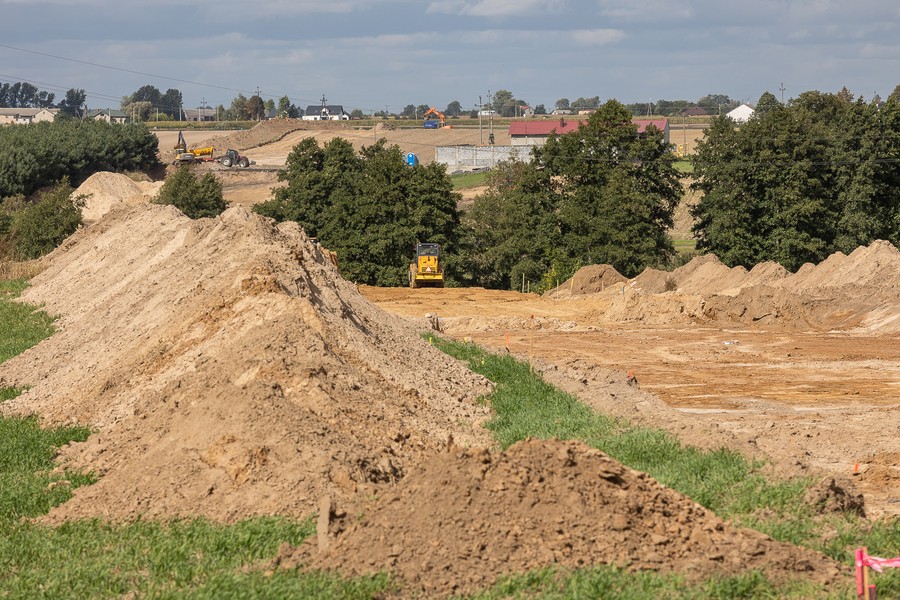 Budowa obwodnicy Lubrańca, fot. Mikołaj Kuras dla UMWKP