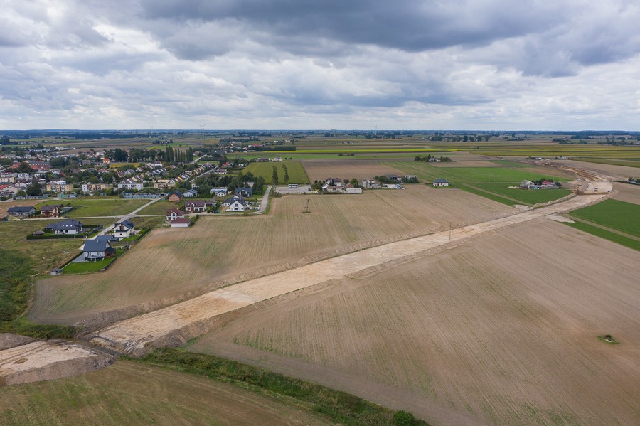 Budowa obwodnicy Lubrańca, fot. Mikołaj Kuras dla UMWKP