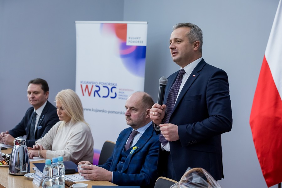 Posiedzenie WRDS, Bydgoszcz 15 grudnia 2022, fot. Tomasz Czachorowski dla UMWKP