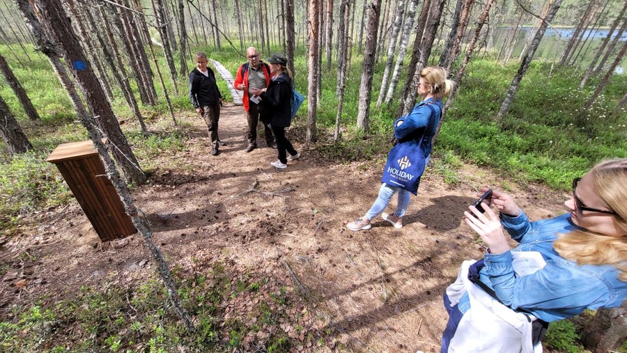 Park Narodowy Leivonmäki, punkt liczenia turystów pieszych, fot. Rafał Modrzewski