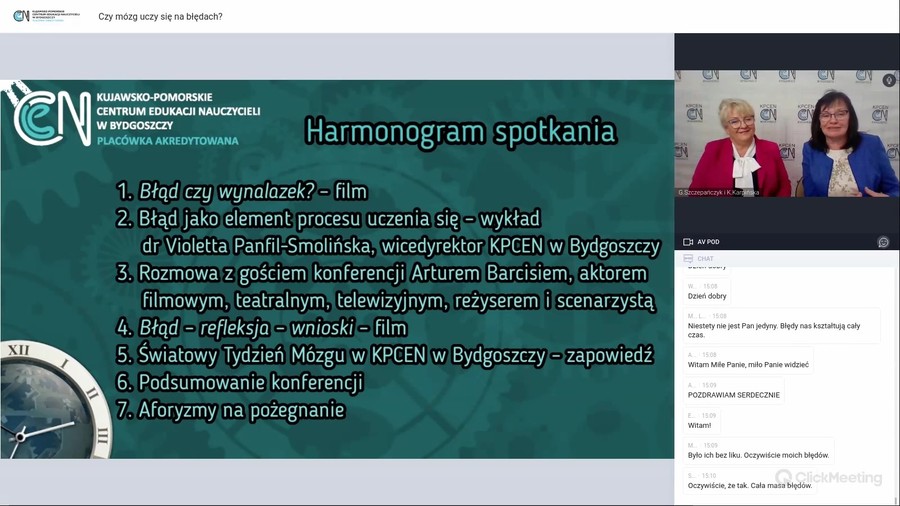 Harmonogram konferencji